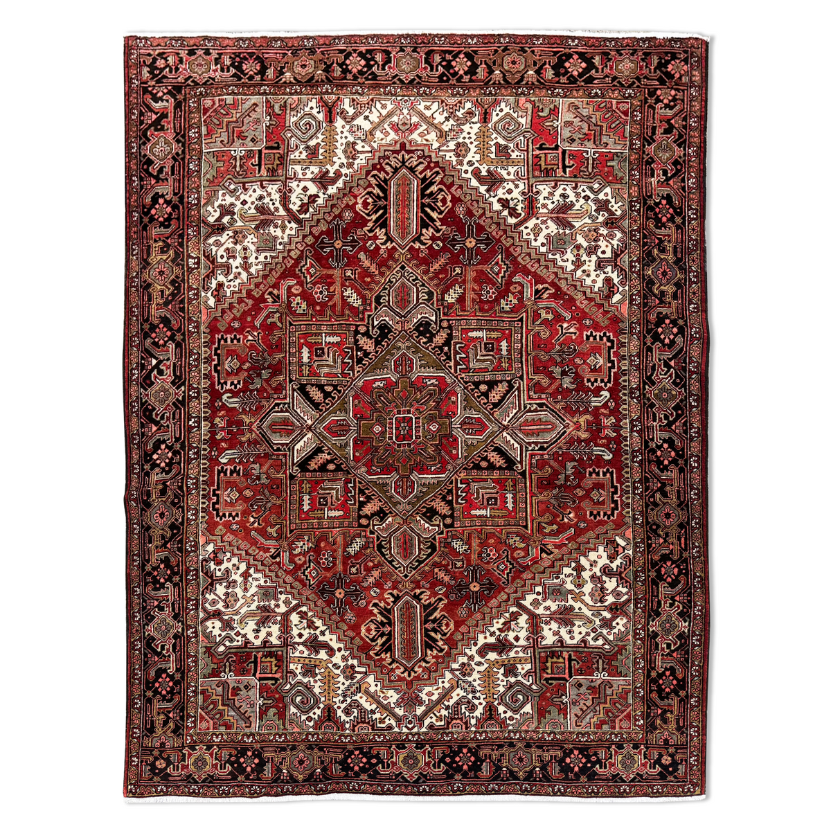 Fine Hand-knotted Wool Heriz Persian Rug  260cm x 339cm