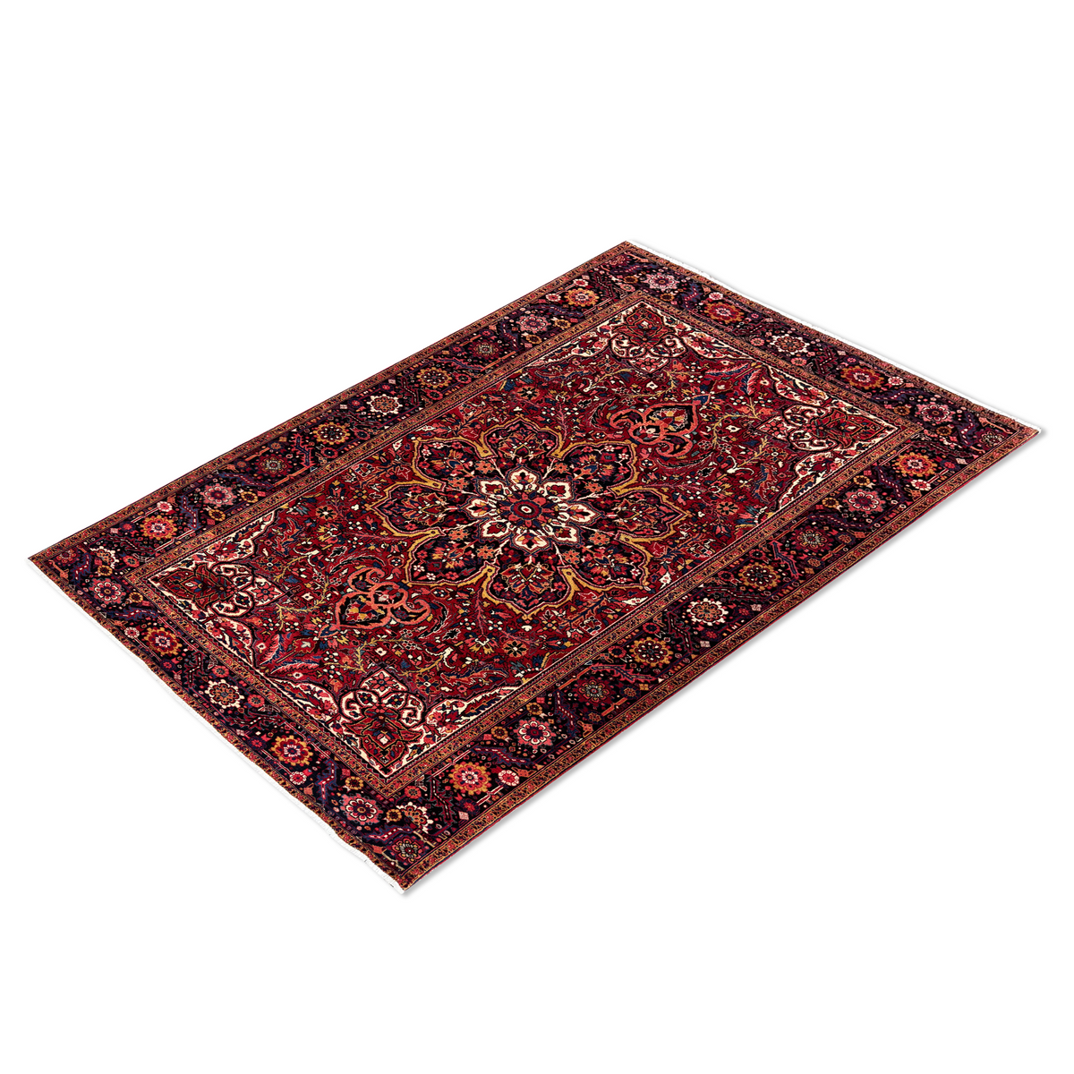 Fine Hand-Knotted Wool Heriz Rug – Large Persian Rug 245cm x 340cm
