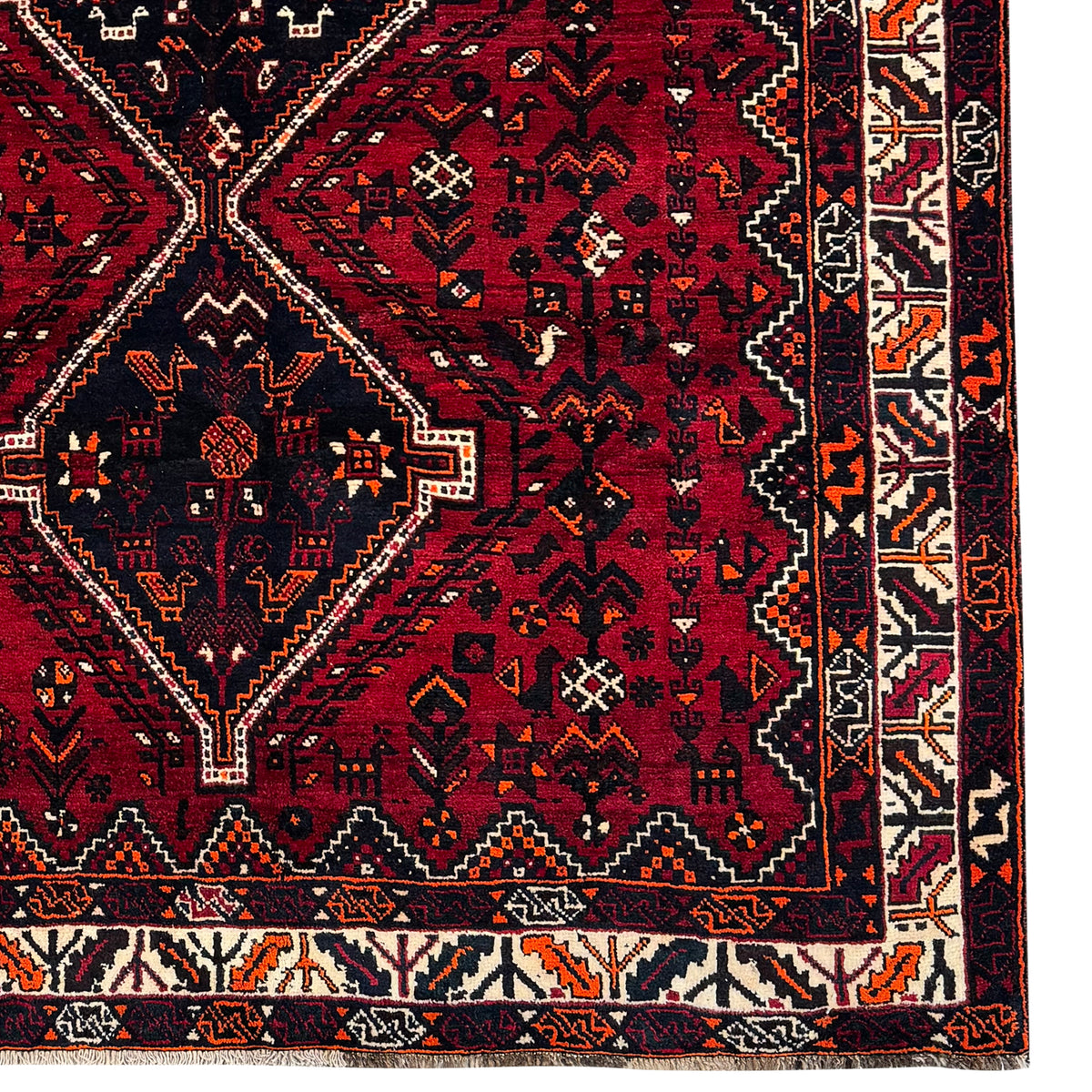 Fine Hand-knotted Shiraz Persian Rug 206cm x 293cm