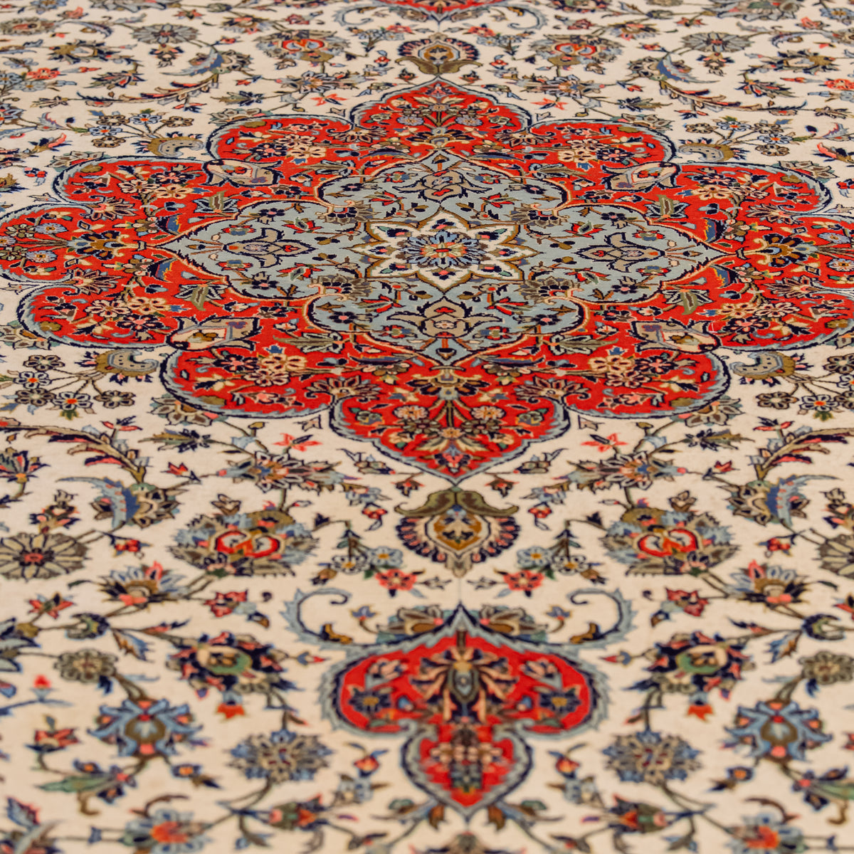 Oversized Handmade Fine Wool Kashan Persian Rug 354cm x 485cm