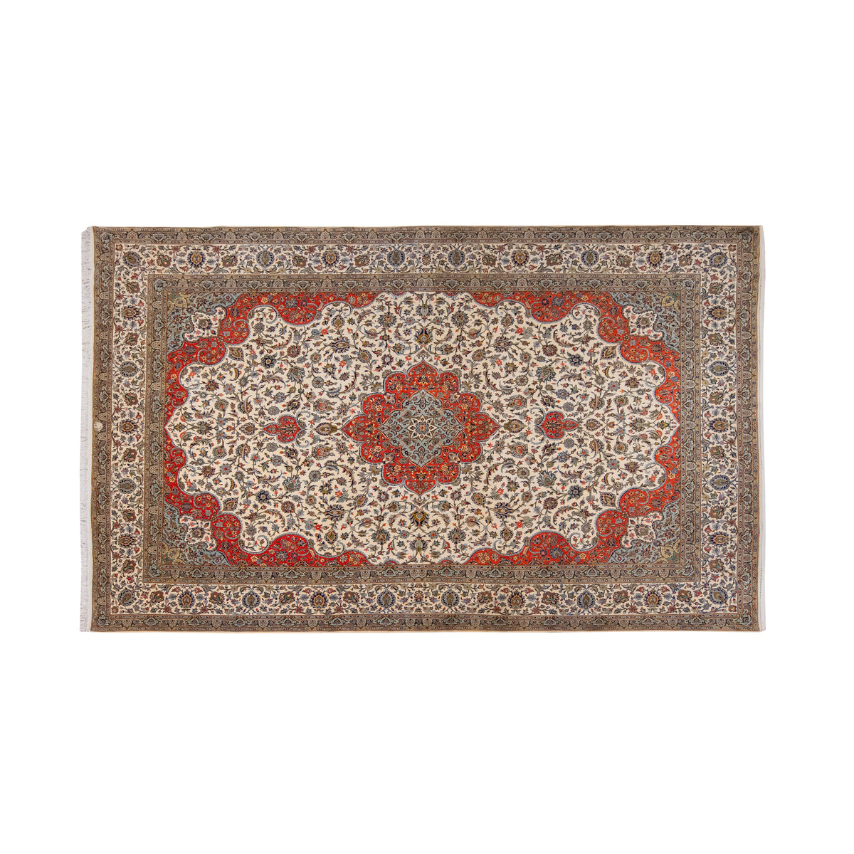 Oversized Handmade Fine Wool Kashan Persian Rug 354cm x 485cm