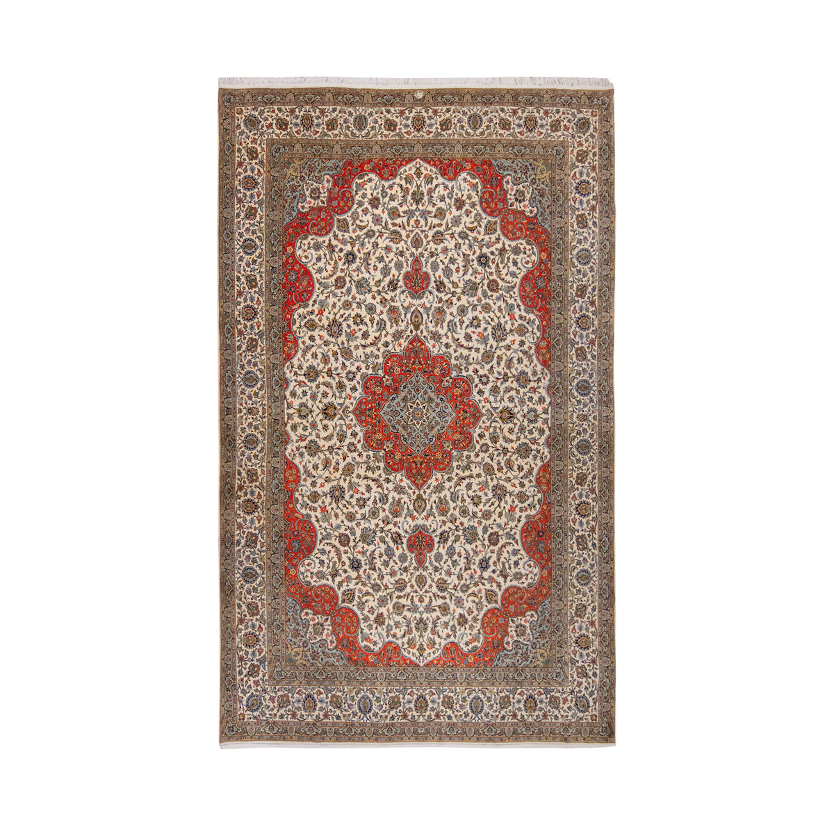 Oversized Handmade Fine Wool Kashan Persian Rug 354cm x 485cm