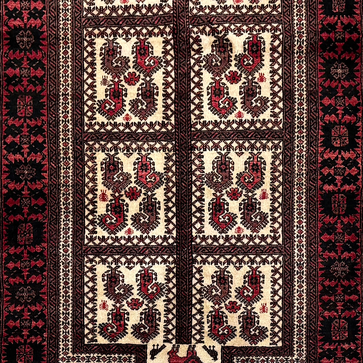 Fine Hand knotted Persian Baluchi 106cm x 188cm