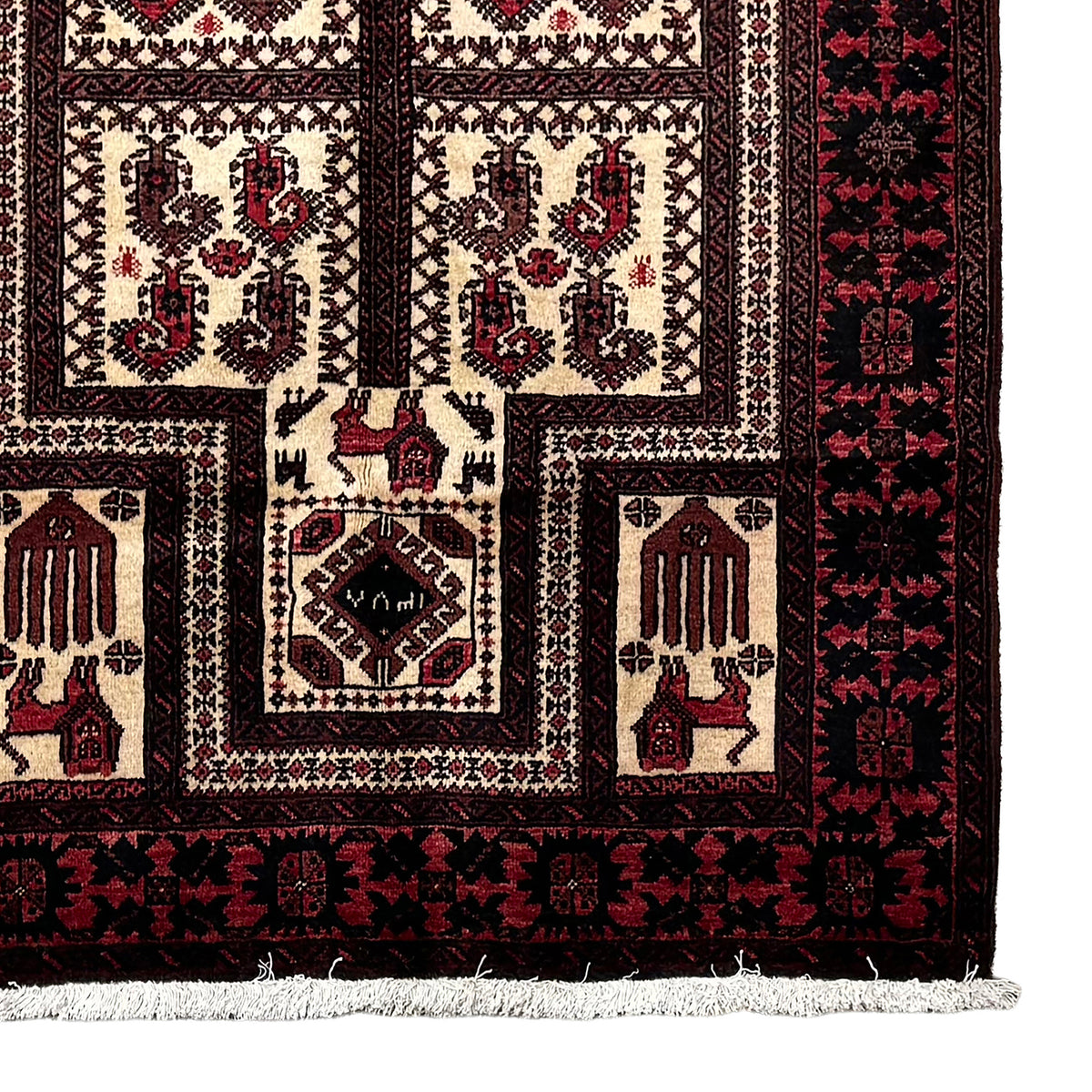 Fine Hand knotted Persian Baluchi 106cm x 188cm