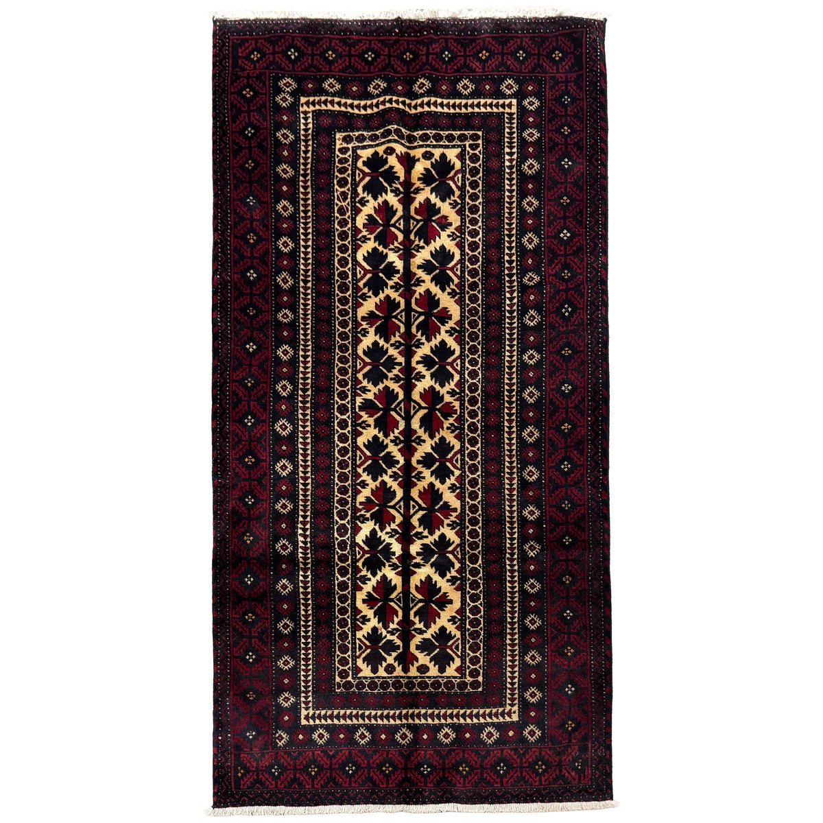 Fine Hand-knotted Baluchi Persian Rug 100cm x 195cm