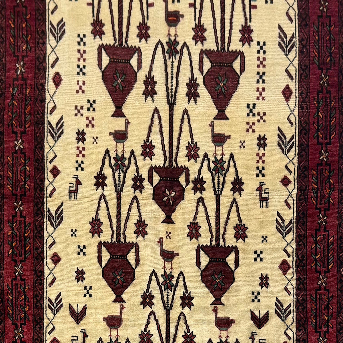 Fine Hand knotted Baluchi  Persian Rug 110cm x 221cm
