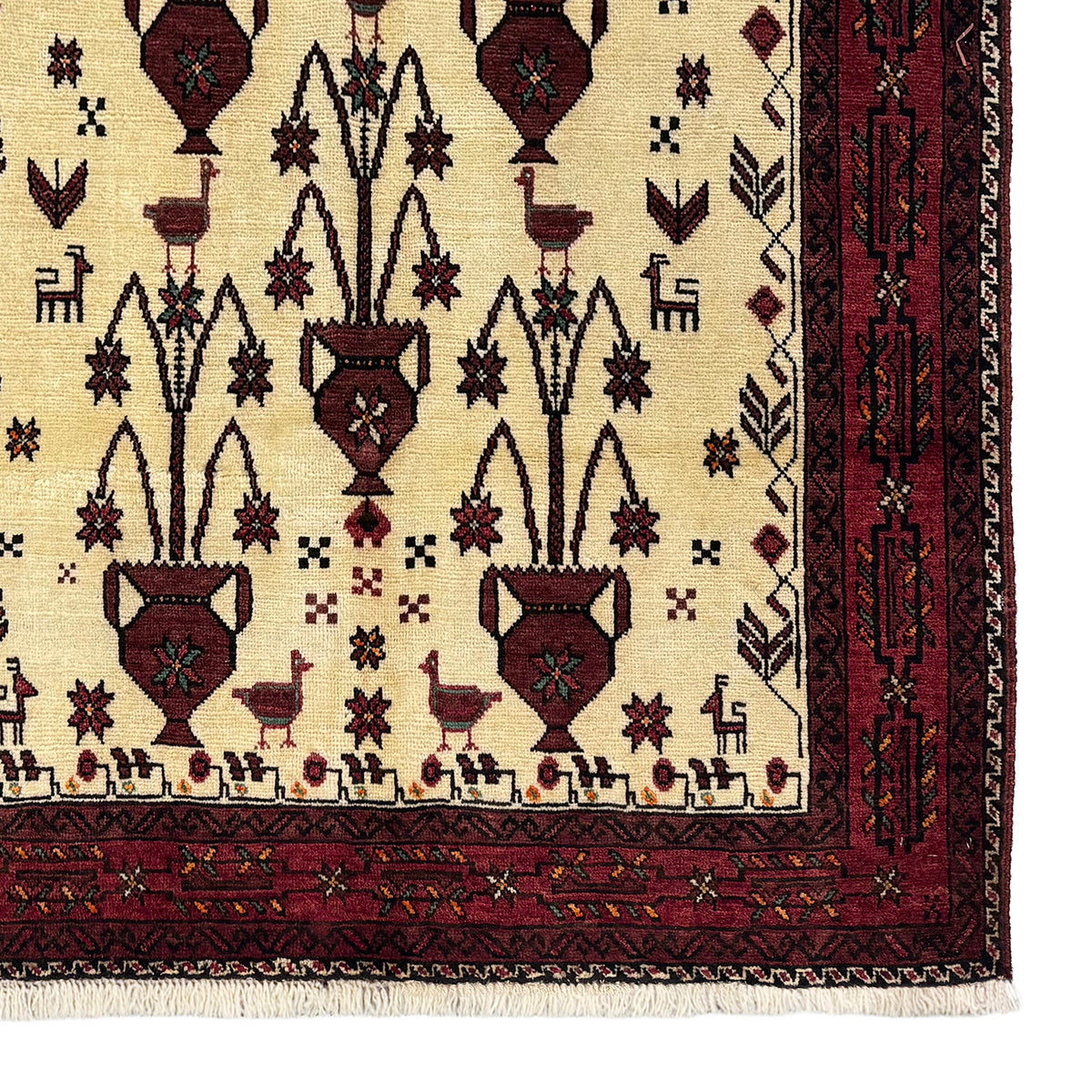 Fine Hand knotted Baluchi  Persian Rug 110cm x 221cm