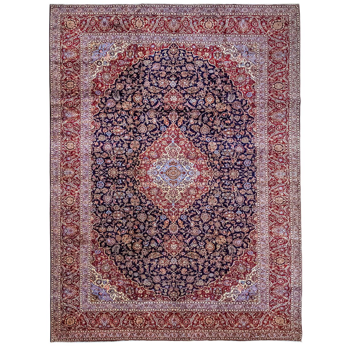 Fine Hand-Knotted Kashan Persian Lamb’s Wool Rug  305 x 420