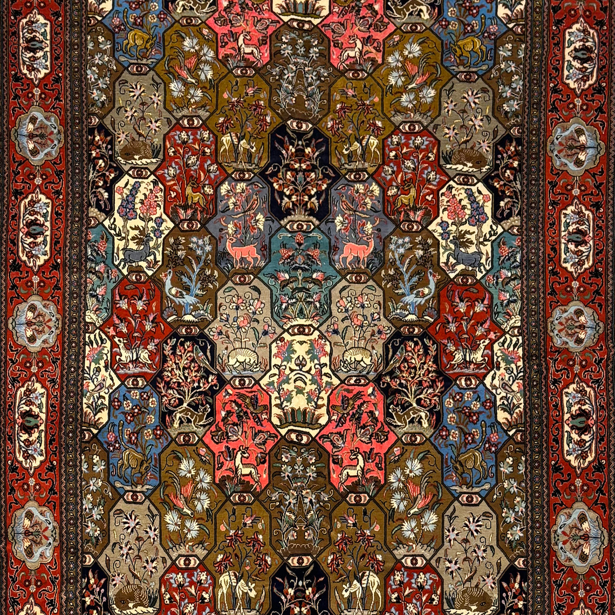 Fine Hand-knotted Qum Persian Rug 208cm x 326cm