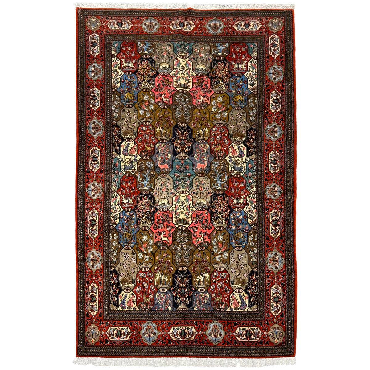 Fine Hand-knotted Qum Persian Rug 208cm x 326cm