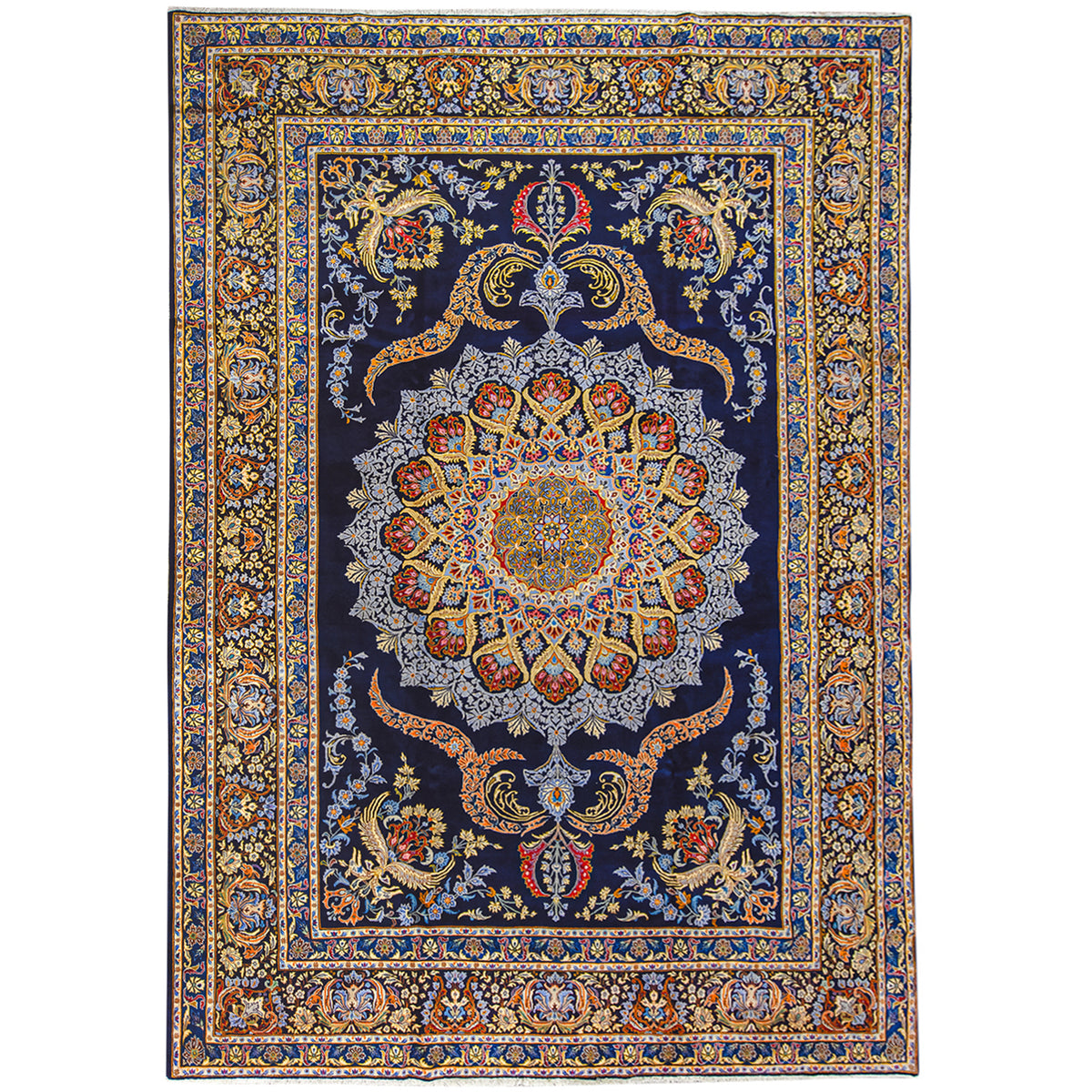 Fine Kashan Hand knotted Persian Rug - Rare Design 308cm x 437cm