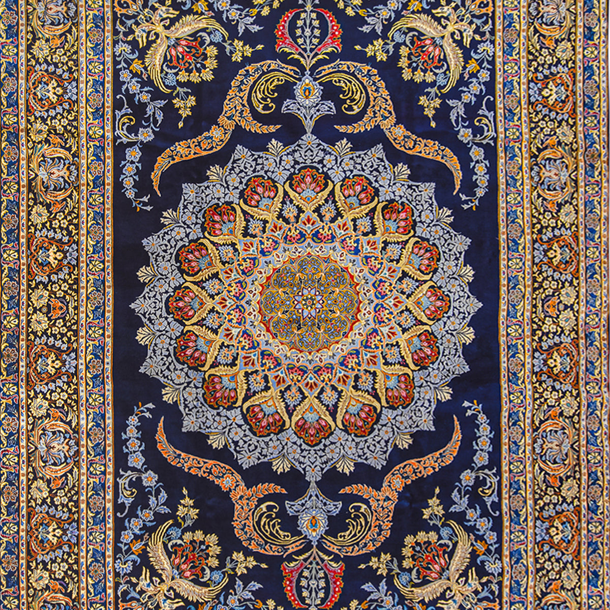 Fine Kashan Hand knotted Persian Rug - Rare Design 308cm x 437cm