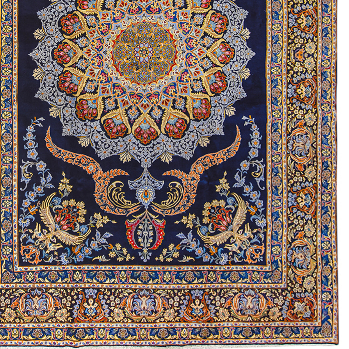 Fine Kashan Hand knotted Persian Rug - Rare Design 308cm x 437cm