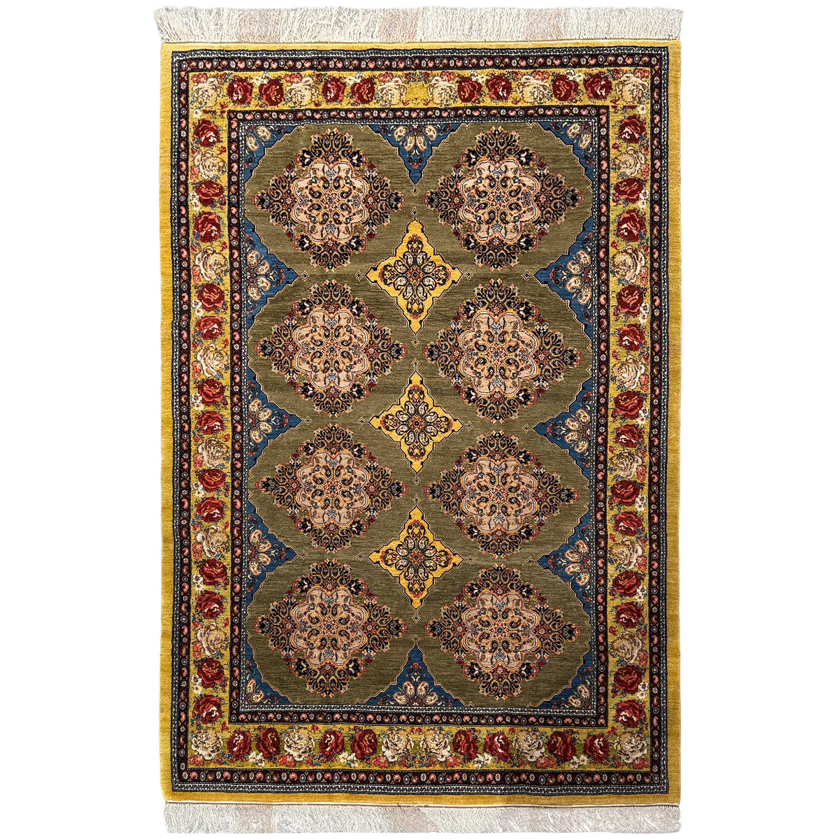 Fine Hand-Knotted Sanandaj Persian Rug 158cm x 238cm