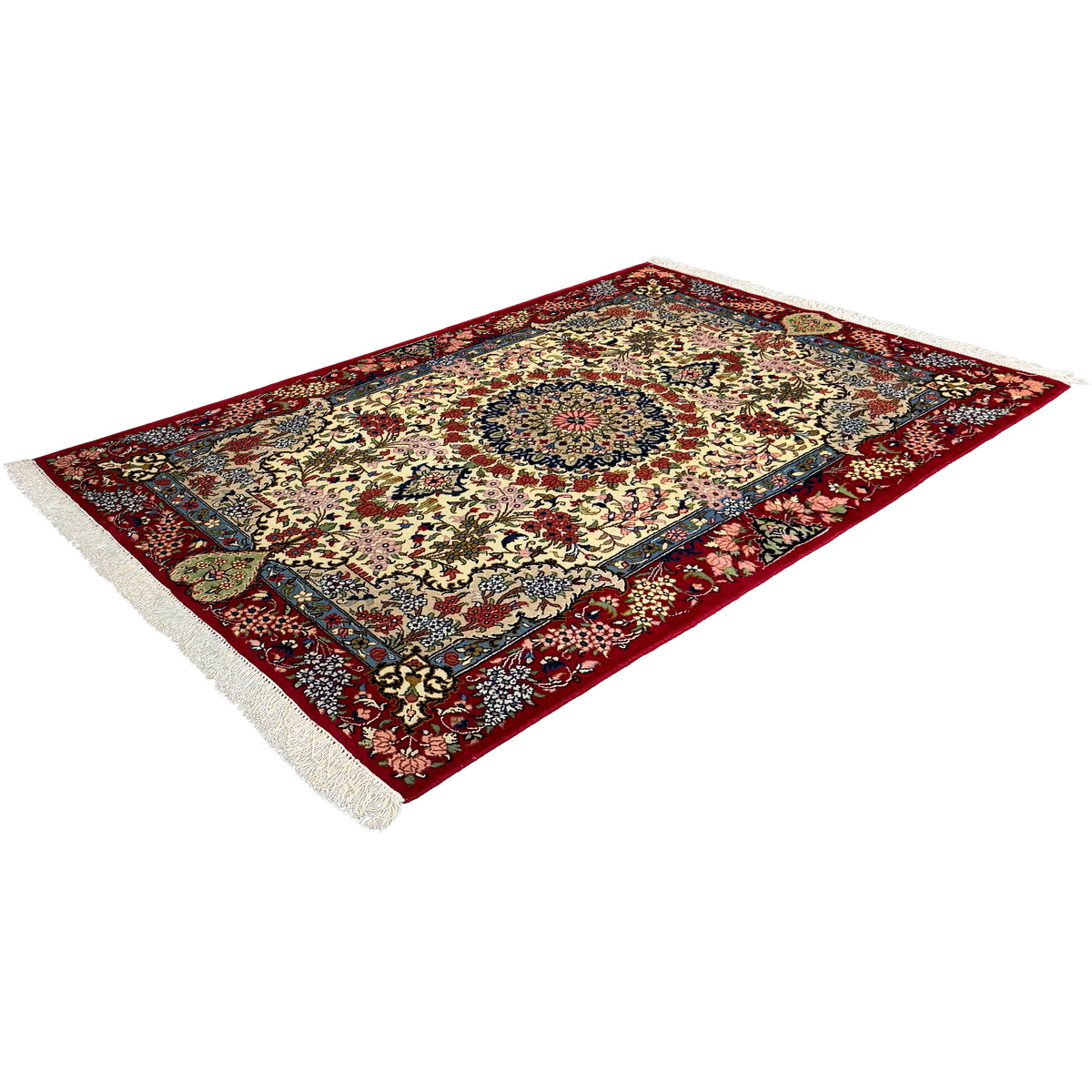 Fine Handmade Wool Shahreza Persian Small Rug 120cm x 180cm