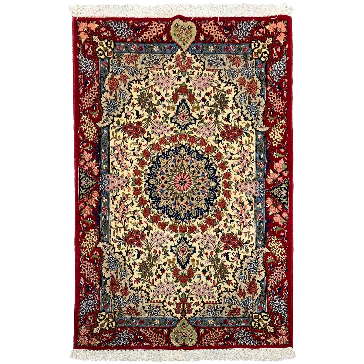 Fine Handmade Wool Shahreza Persian Small Rug 120cm x 180cm