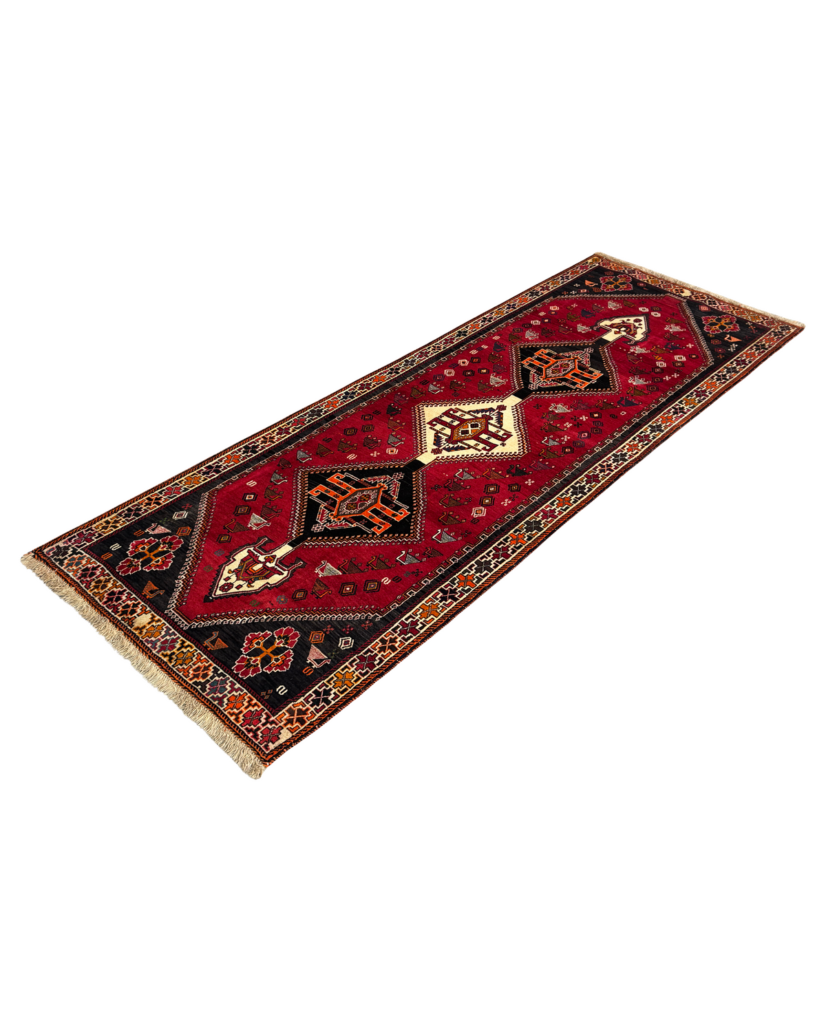 Fine Handmade Wool Persian Runner 115cm x 306cm