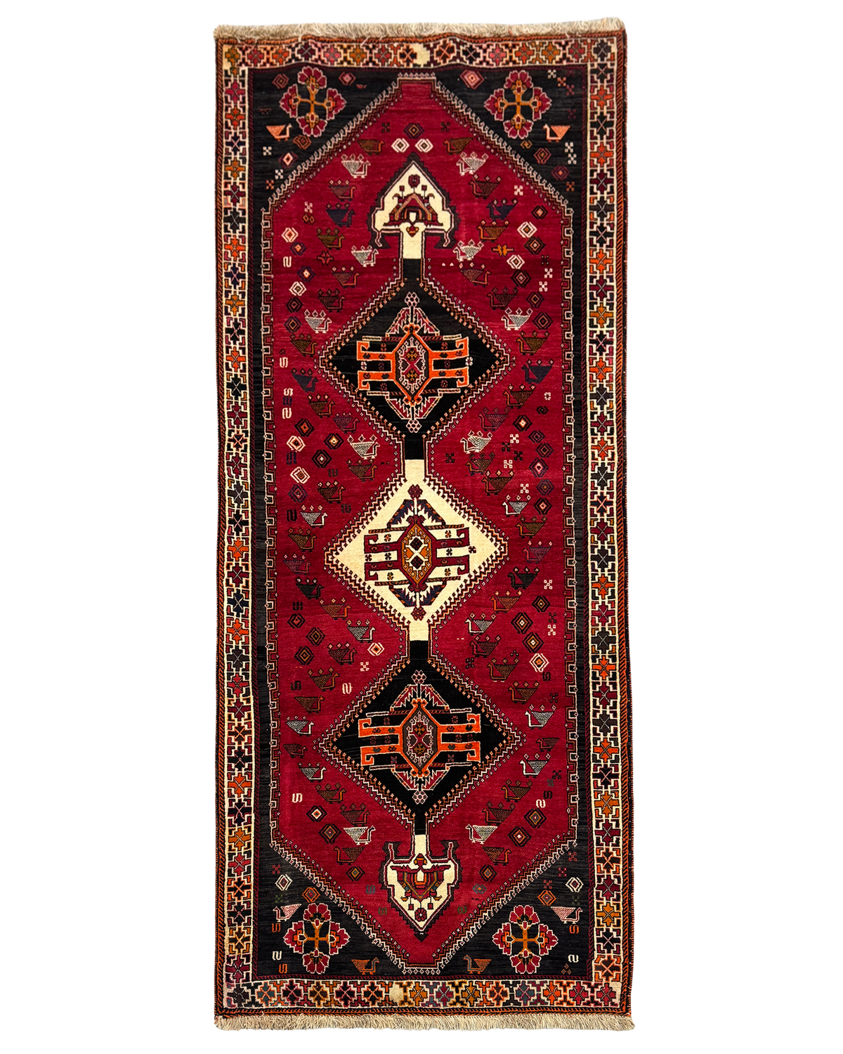 Fine Handmade Wool Persian Runner 115cm x 306cm