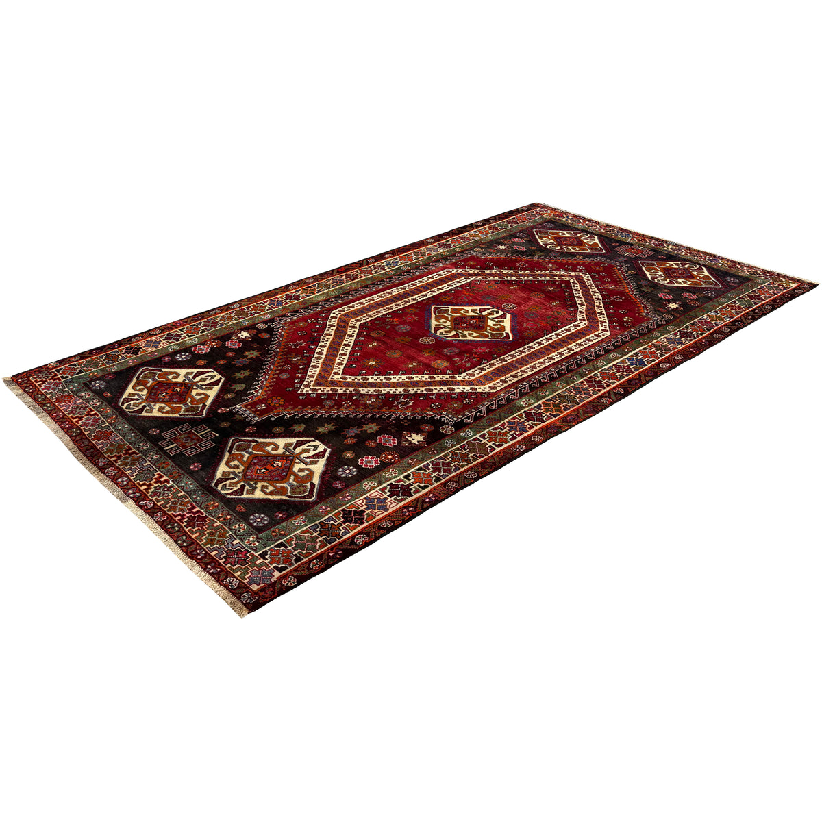 Fine Handmade Shiraz Persian Rug 159cm x 309cm