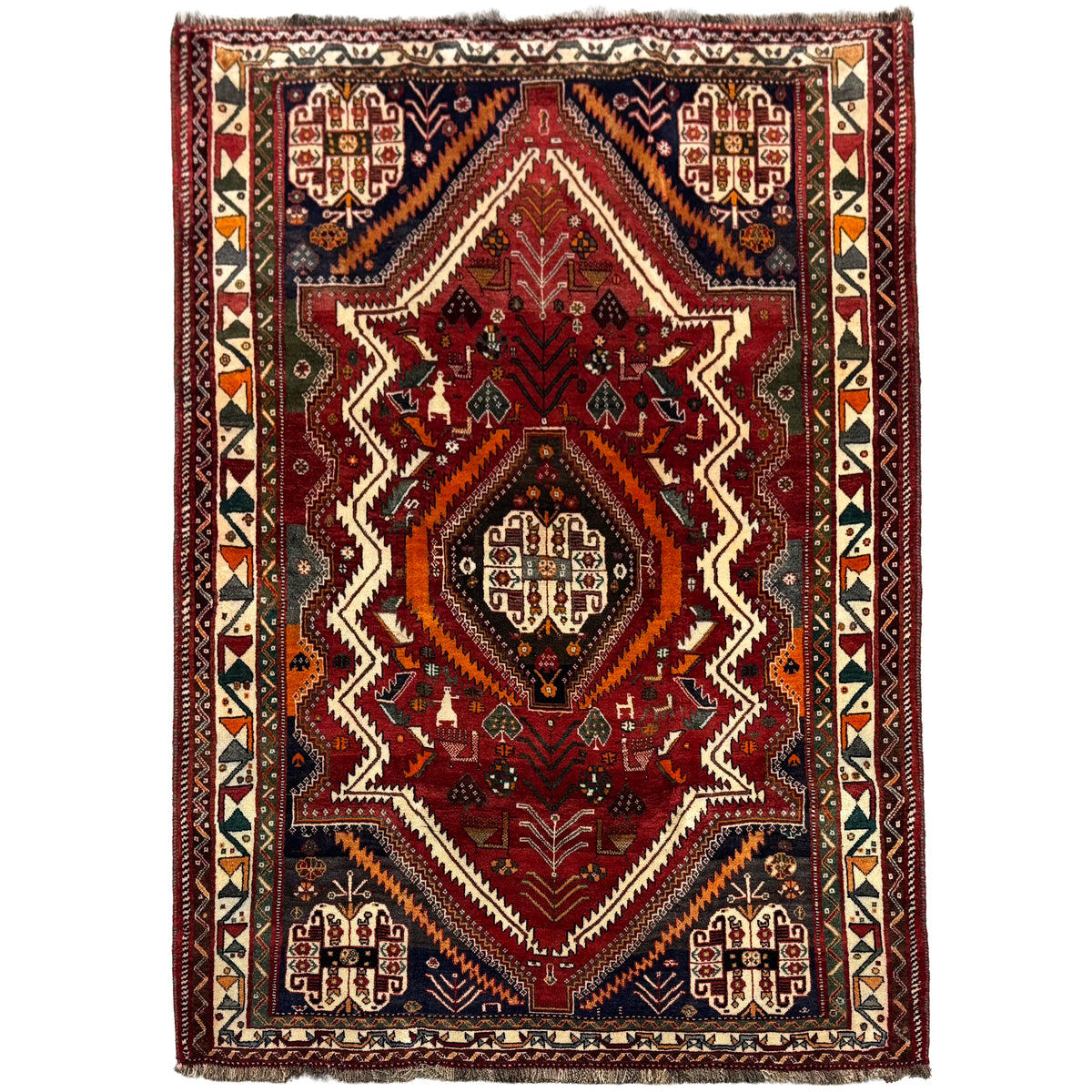 Fine Handmade Shiraz Persian Rug  165cm x 230cm