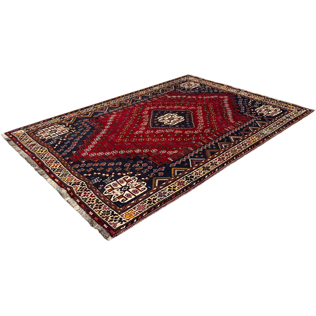 Fine Handmade Shiraz Persian Rug 169cm x 256cm