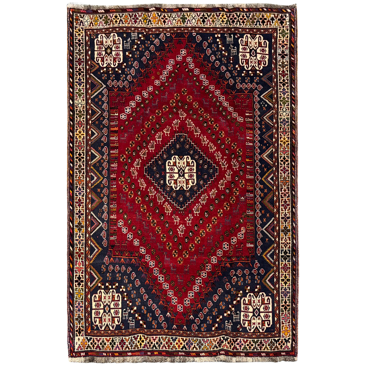 Fine Handmade Shiraz Persian Rug 169cm x 256cm