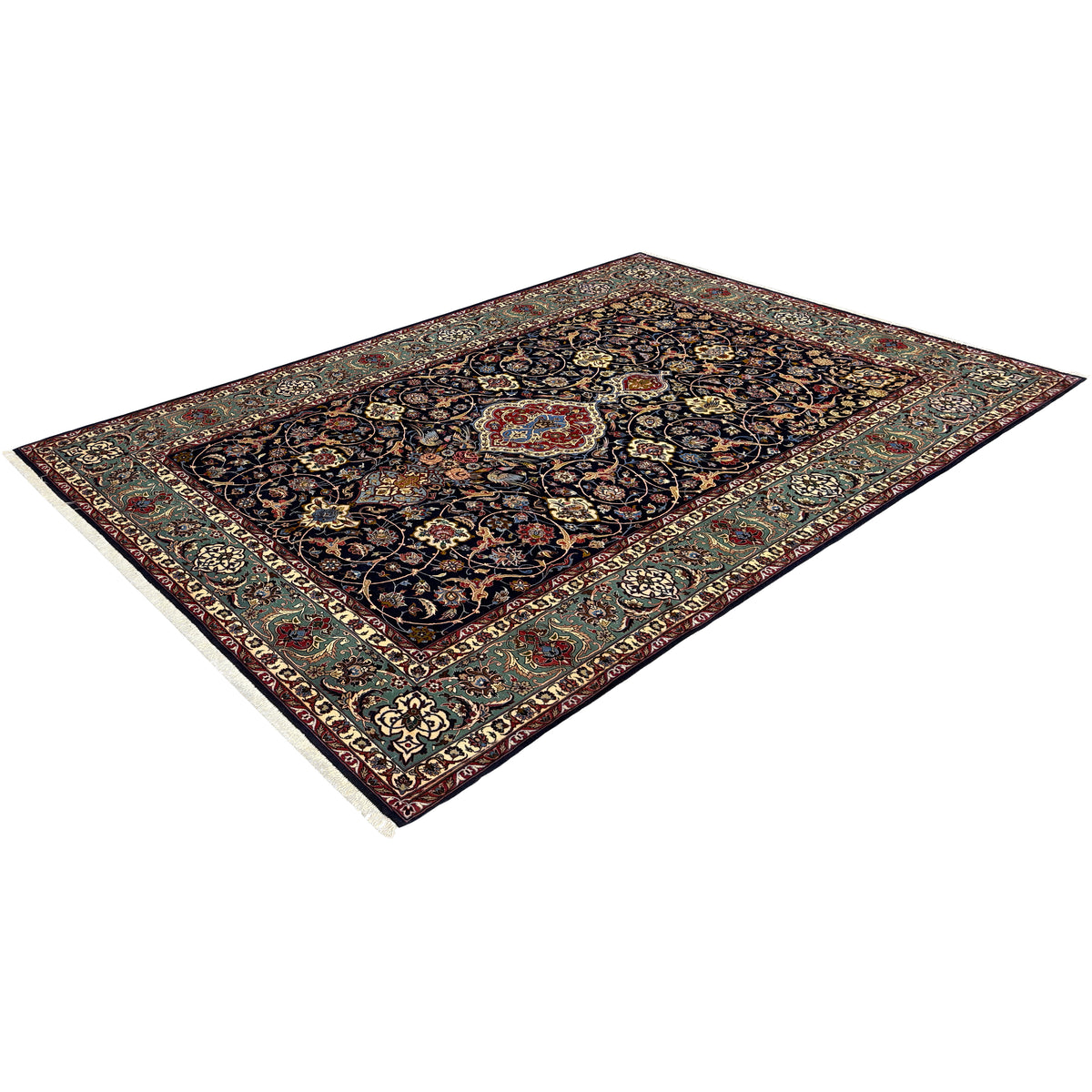 Fine Hand-knotted Wool Isfahan Persian Rug  168cm x 250cm