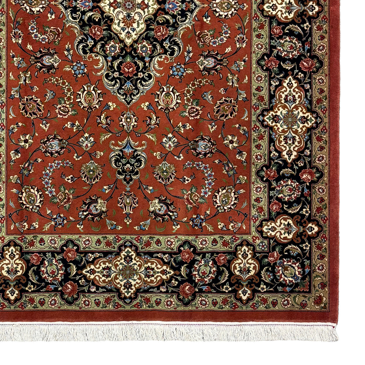 Fine Handmade Wool & Silk Qum Persian Rug 140cm x 207cm