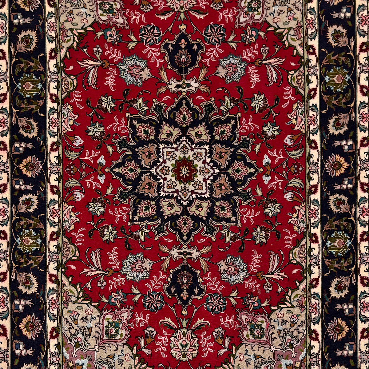 Fine Hand-knotted Tabriz 50 Raj Persian Small Rug 101cm x 149cm