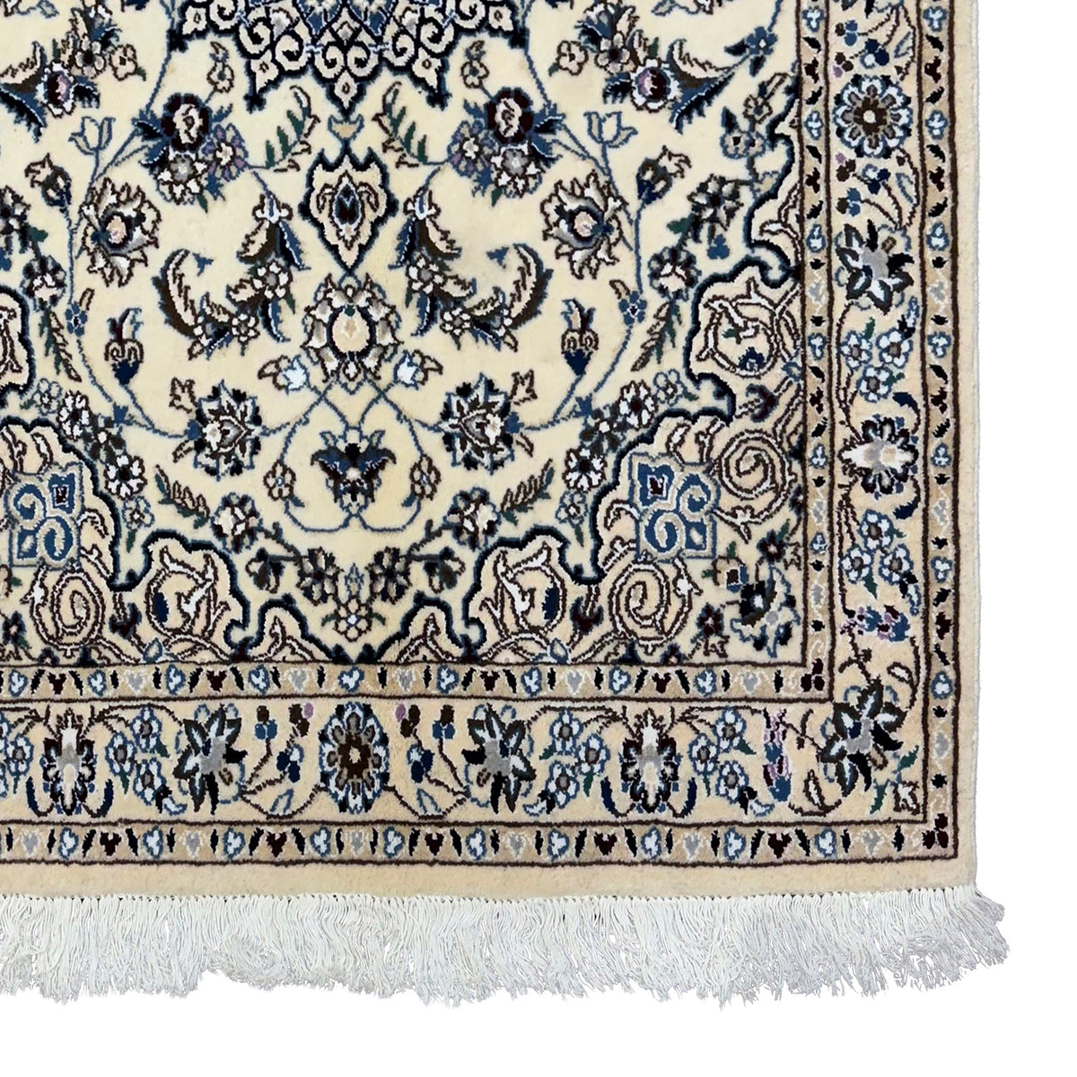 Fine Hand-knotted Wool 6 LAA Persian Nain Small Rug  94cm x 150cm