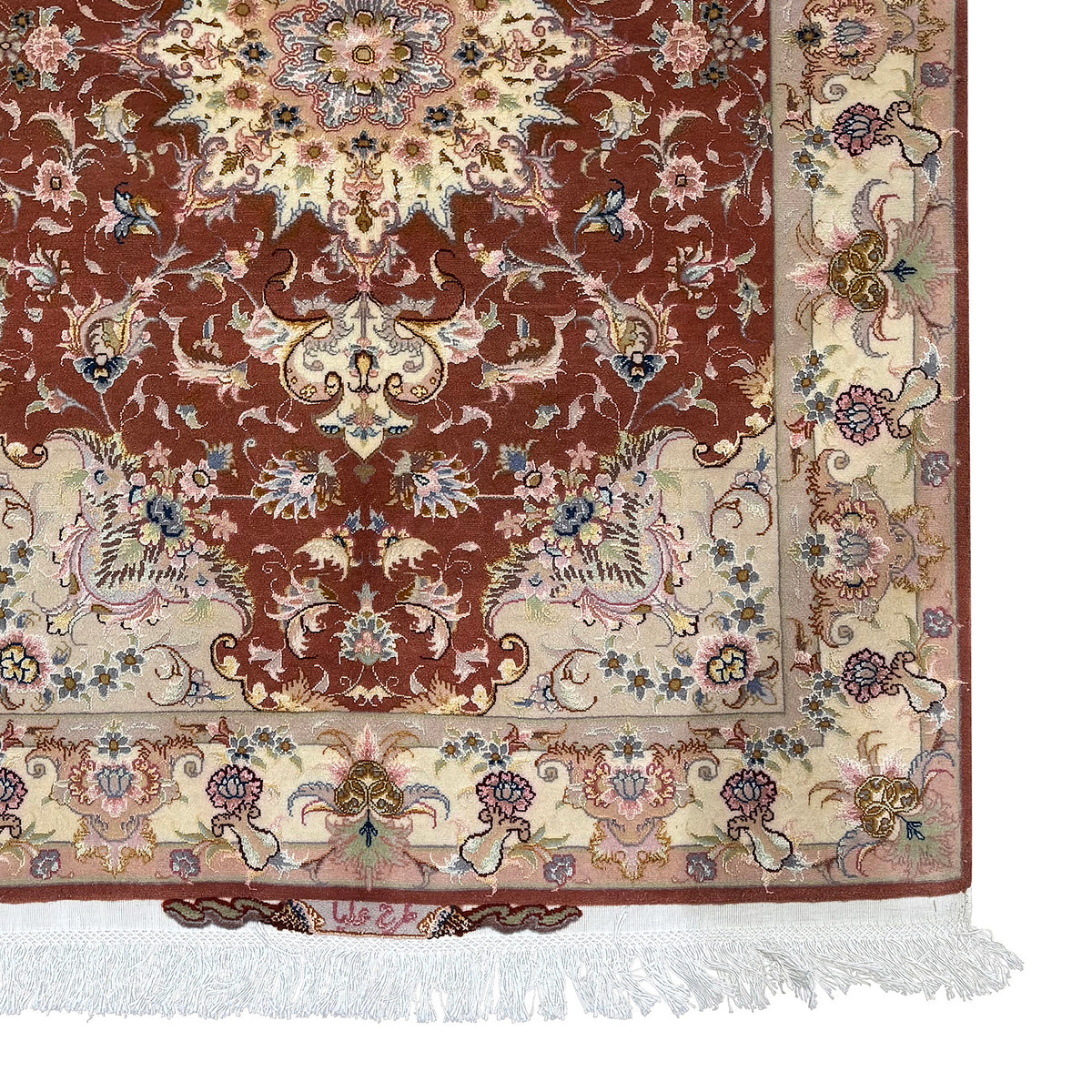 Fine Handmade Wool & Silk 50 Raj Persian Small Rug 103cm x 161cm