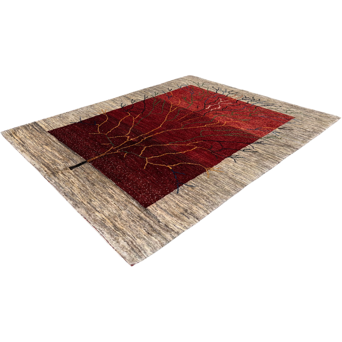 Fine Hand-knotted Wool Persian Gabbeh Small Rug 104cm x 150cm