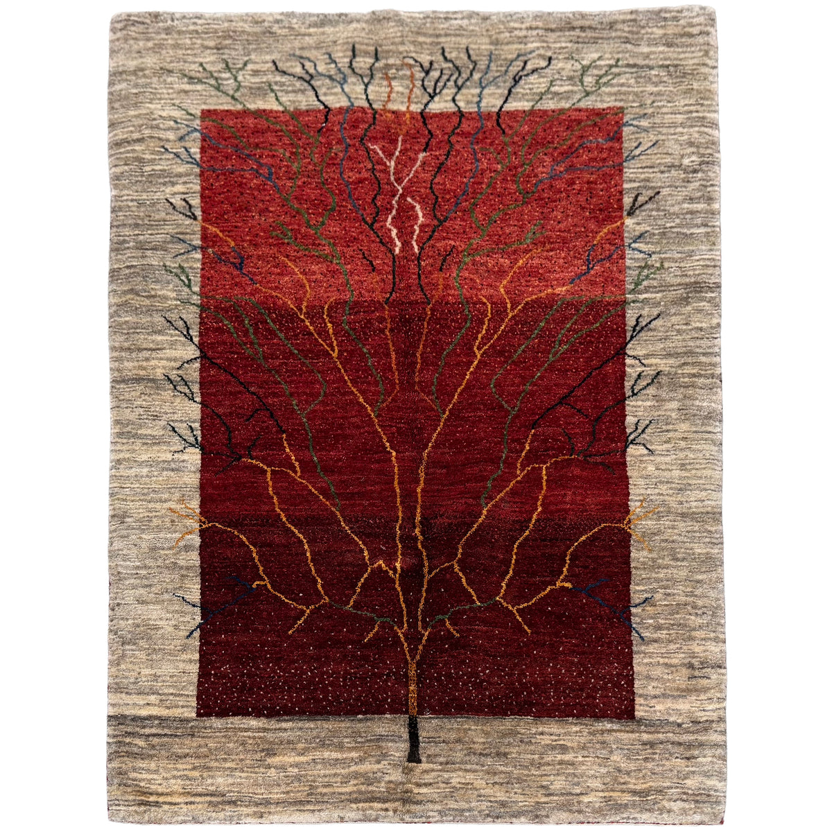 Fine Hand-knotted Wool Persian Gabbeh Small Rug 104cm x 150cm
