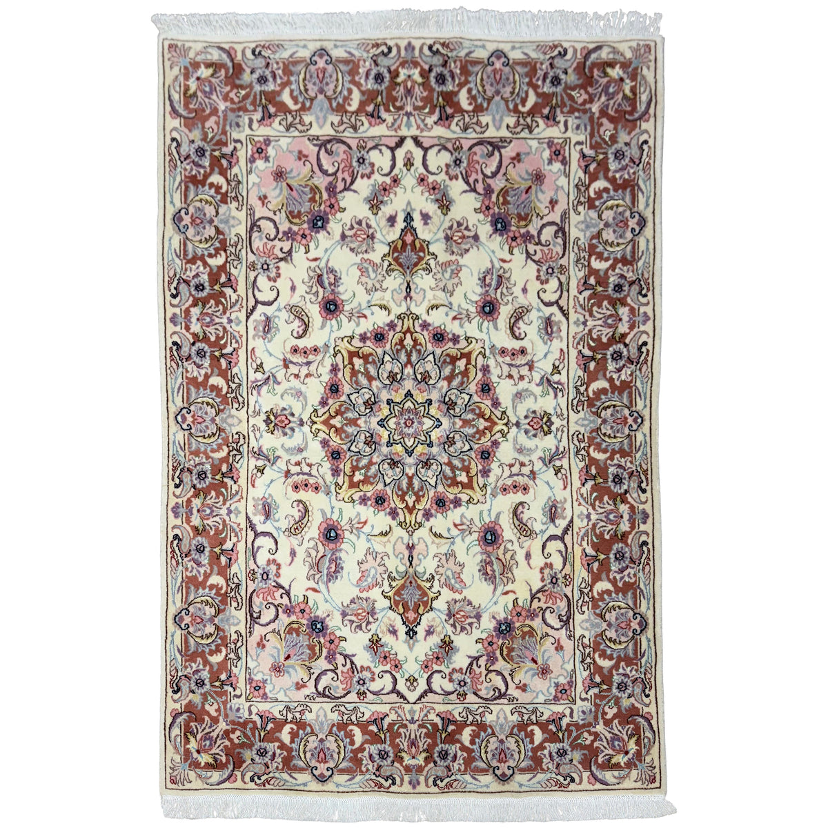 Fine Hand-knotted Wool Tabriz 50 Raj Persian Rug 128cm x 192cm