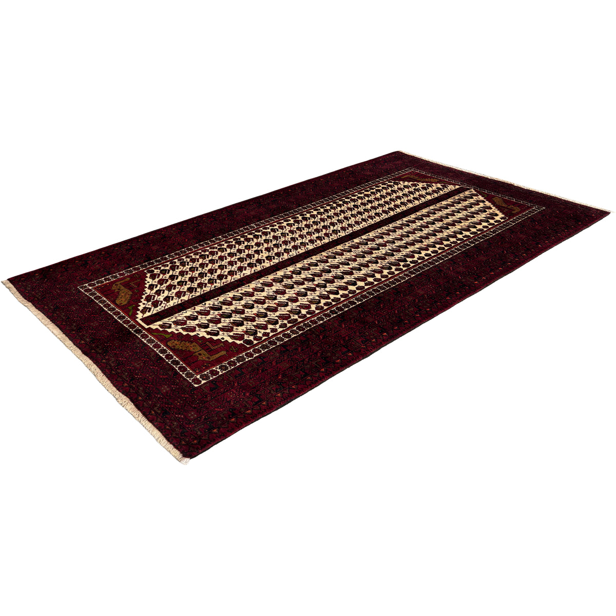 Fine Handmade Wool Baluchi Persian Rug 112cm x 208cm