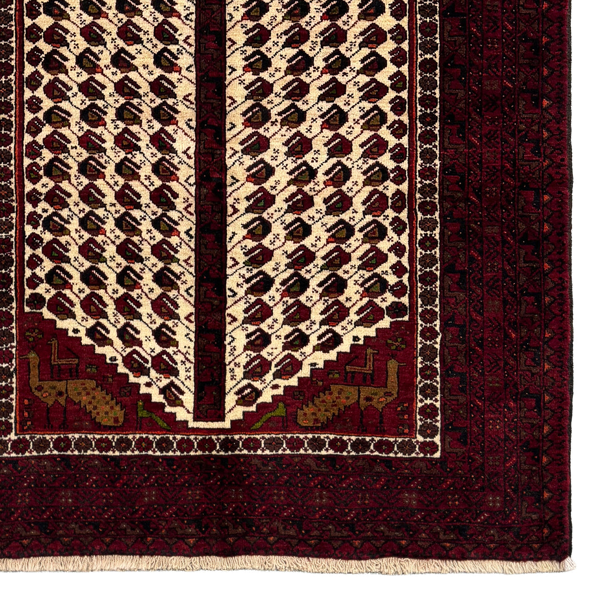 Fine Handmade Wool Baluchi Persian Rug 112cm x 208cm