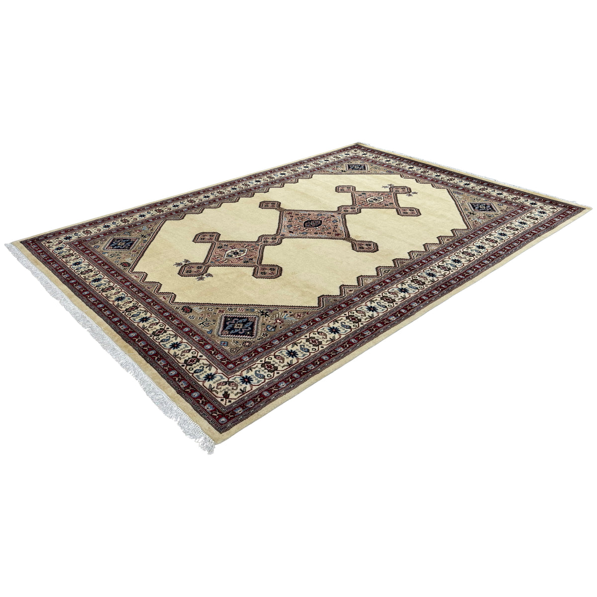 Fine Handmade Wool Cream Rug  170cm x 250cm
