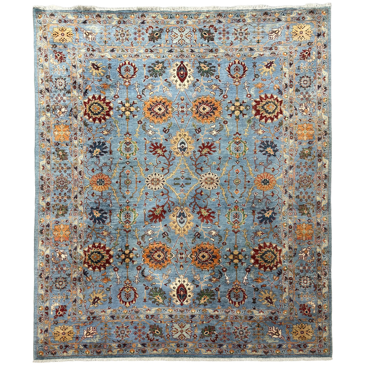 Fine Hand-knotted Wool Blue Rug  250cm x 295cm
