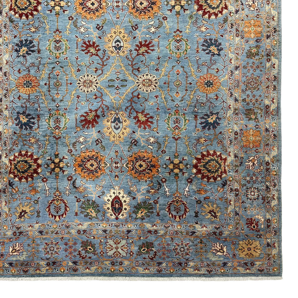 Fine Hand-knotted Wool Blue Rug  250cm x 295cm