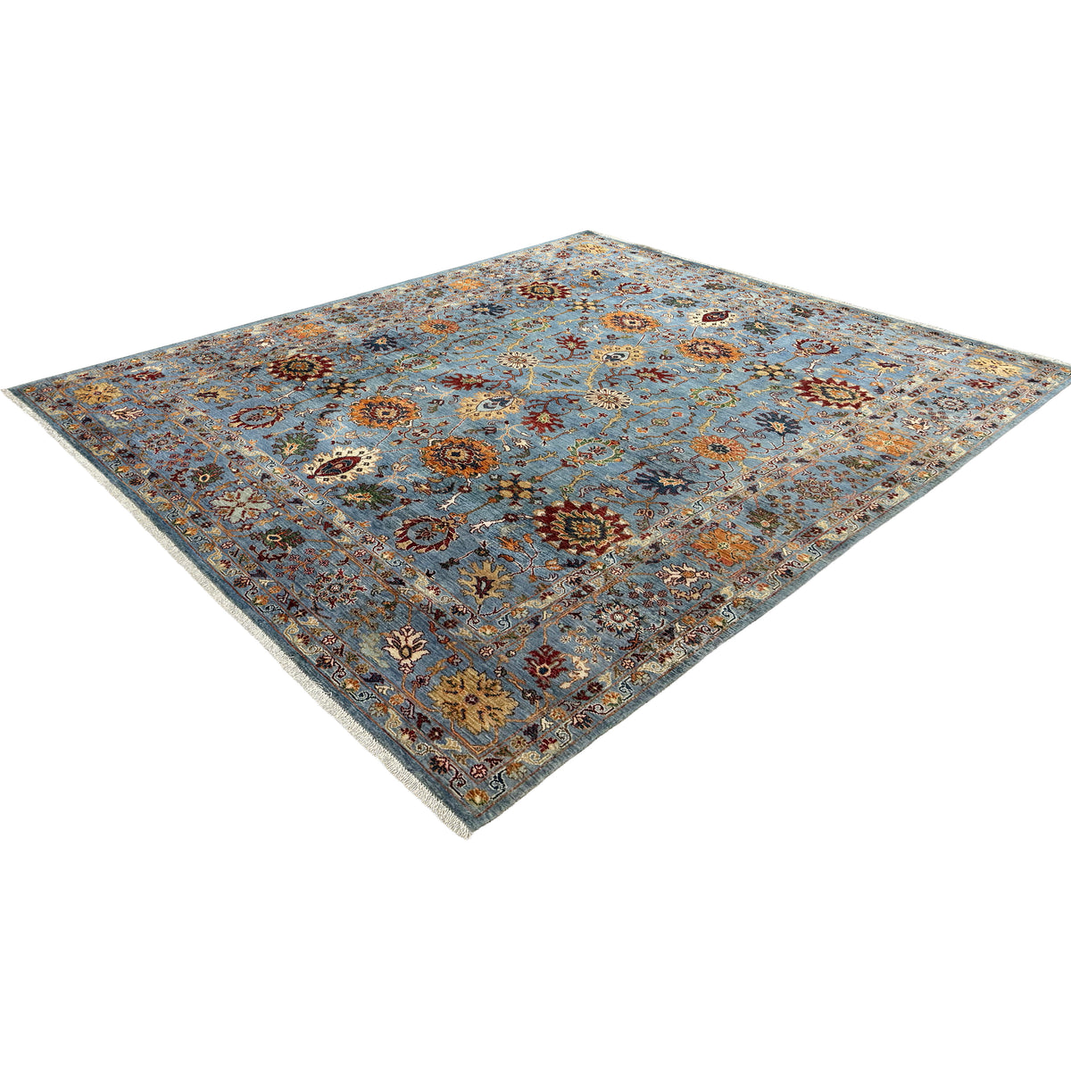Fine Hand-knotted Wool Blue Rug  250cm x 295cm