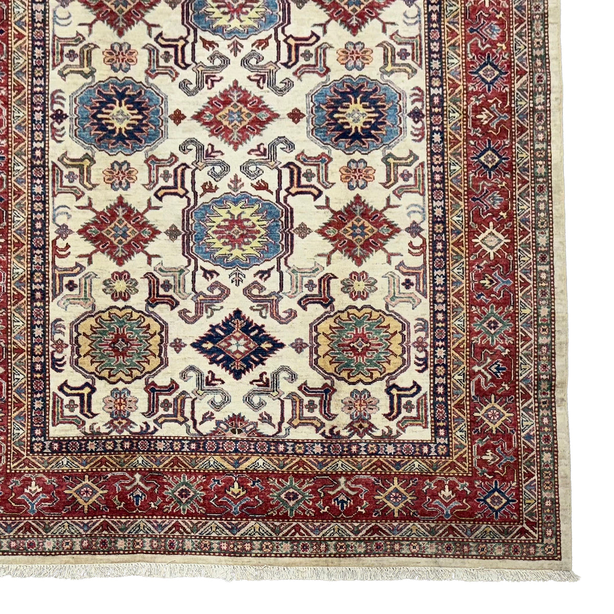 Fine Hand-knotted Wool Cream Rug 180cm x 240cm