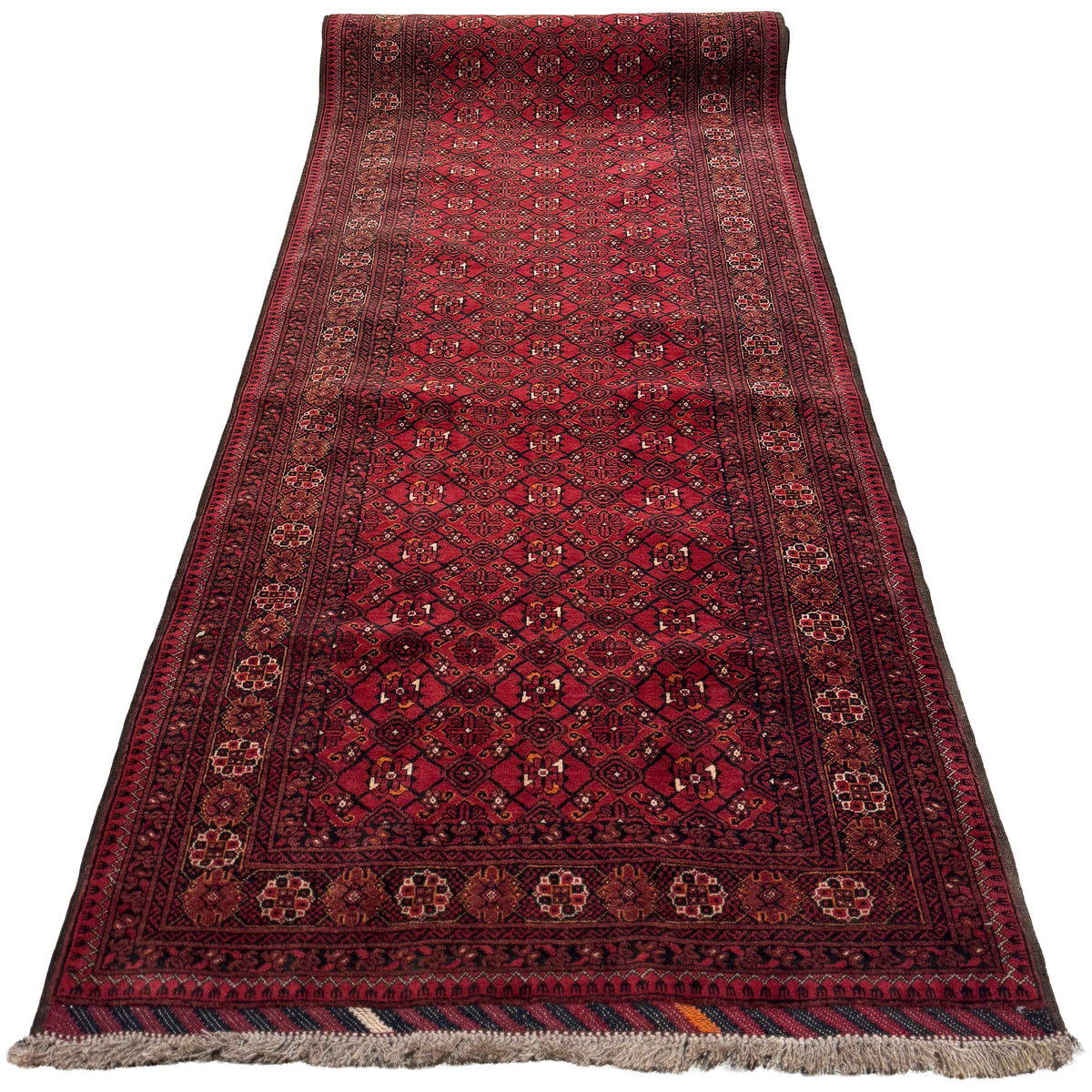 Fine Hand-knotted Turkmen Wool Runner 105cm x 380cm