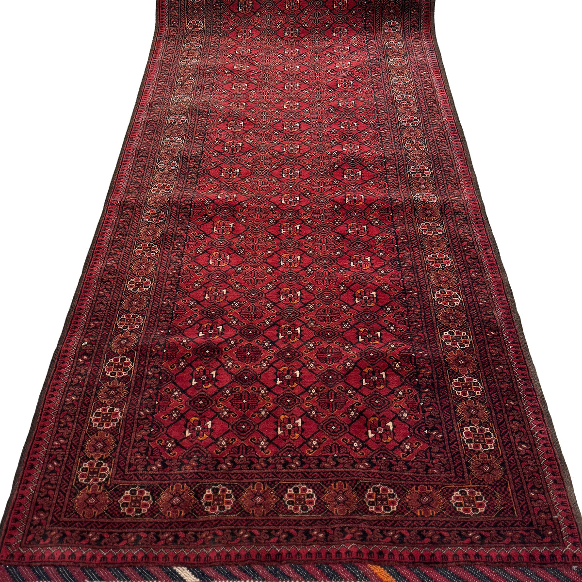 Fine Hand-knotted Turkmen Wool Runner 105cm x 380cm