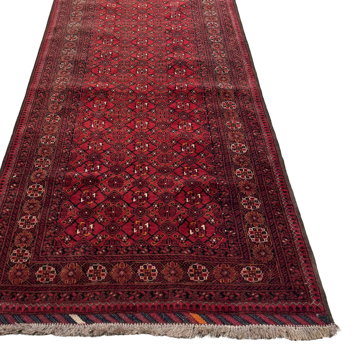 Fine Hand-knotted Turkmen Wool Runner 105cm x 380cm
