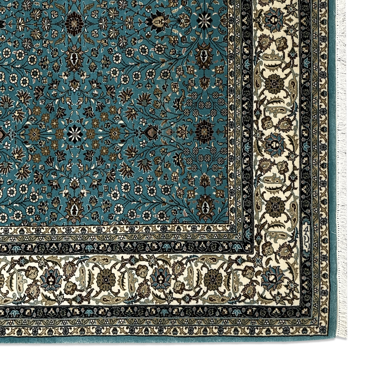 Fine Handmade Wool Turquoise Rug 210cm x 300cm