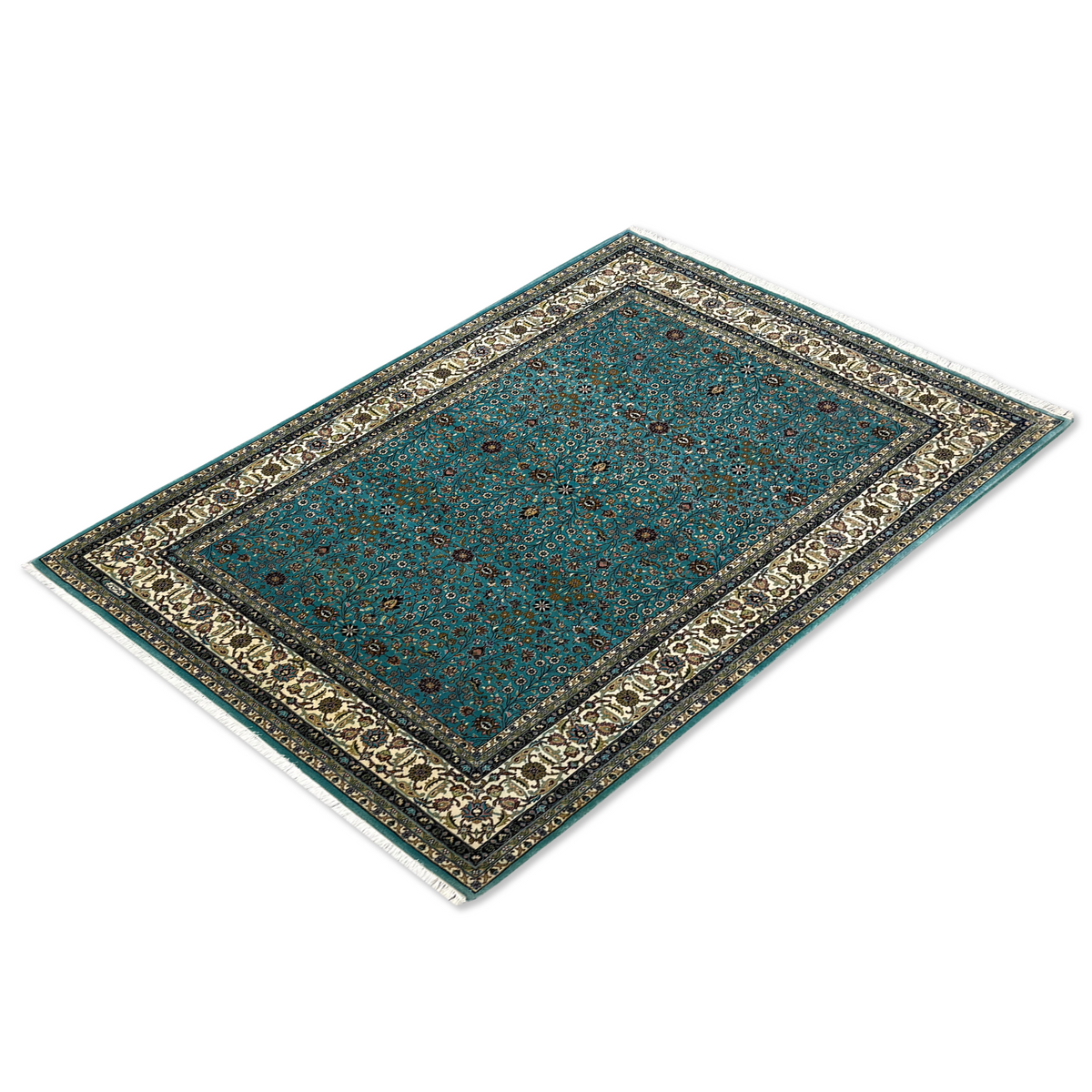 Fine Handmade Wool Turquoise Rug 210cm x 300cm