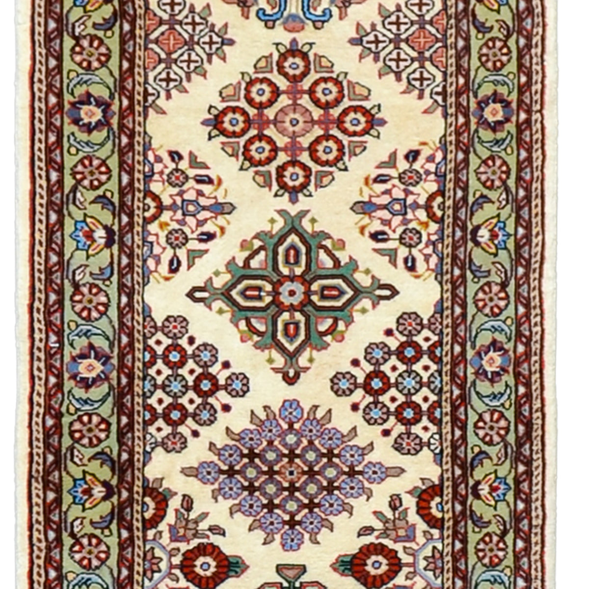 Fine Hand-knotted Wool Saruk Persian Runner 57cm x 516cm