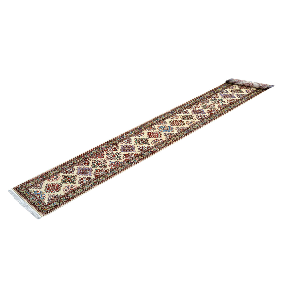Fine Hand-knotted Wool Saruk Persian Runner 57cm x 516cm