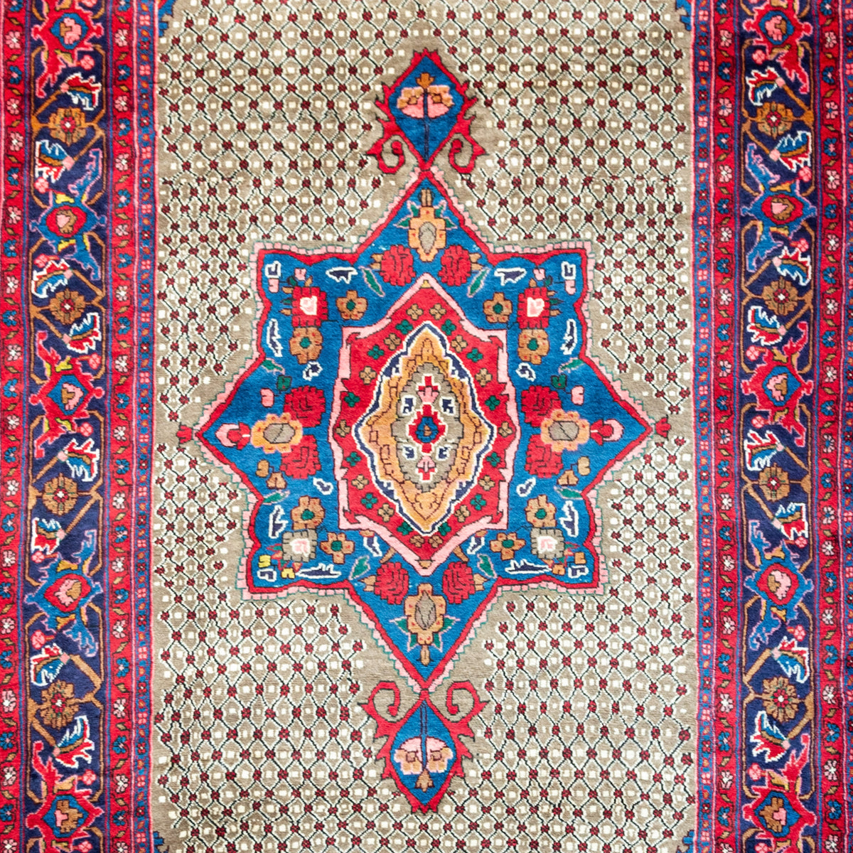 Fine Hand-knotted Wool Bijar Persian Runner 150cm x 330cm