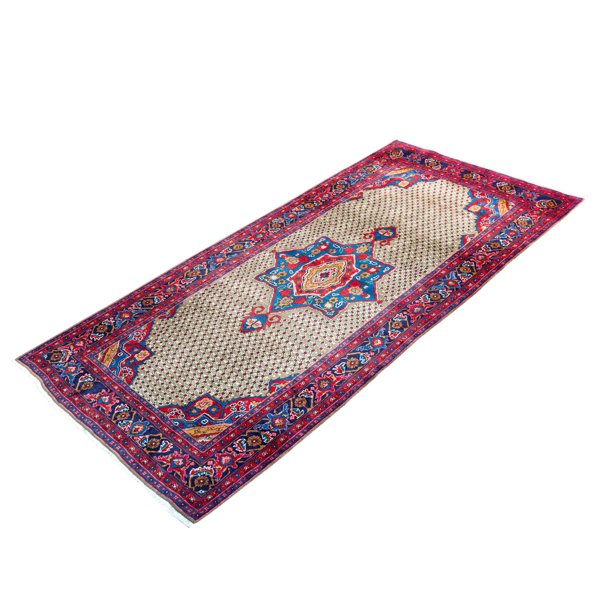 Fine Hand-knotted Wool Bijar Persian Runner 150cm x 330cm